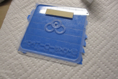 Masking tape on the outside, left the paper on the LCD cutout.