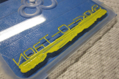Painting the engraving.