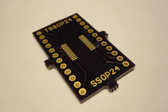 The other side has a TSSOP24/SSOP24 footprint.  Good to have around for prototyping!