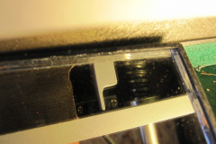 Mirror shot showing X sensor and flag.