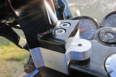 Left riser, with the "dashboard" mounting tab protruding.